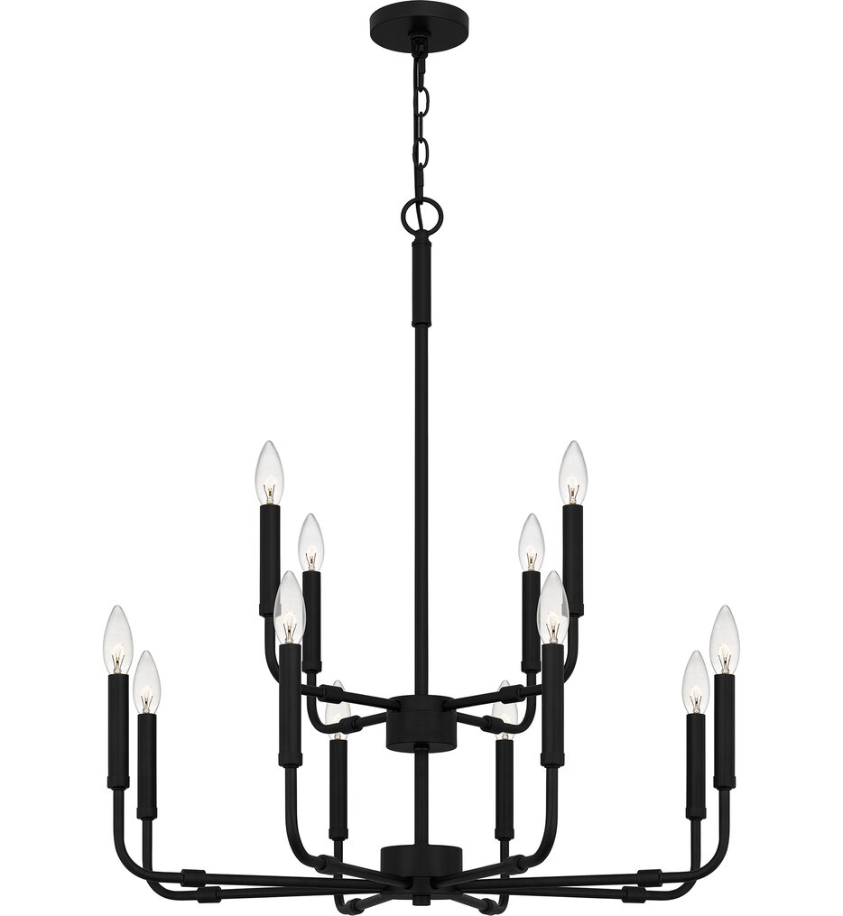 Quoizel - ABR5128MBK - Abner 28" Chandelier