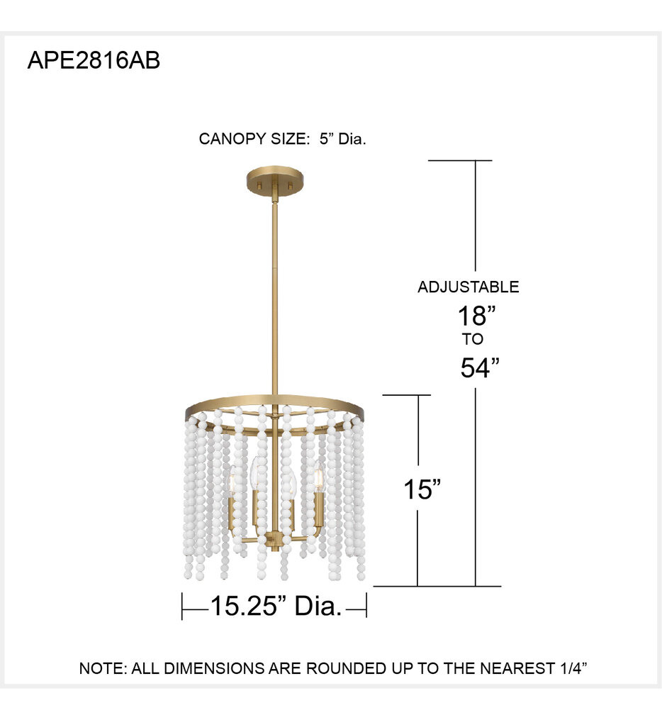 Apelle 15.25" Pendant