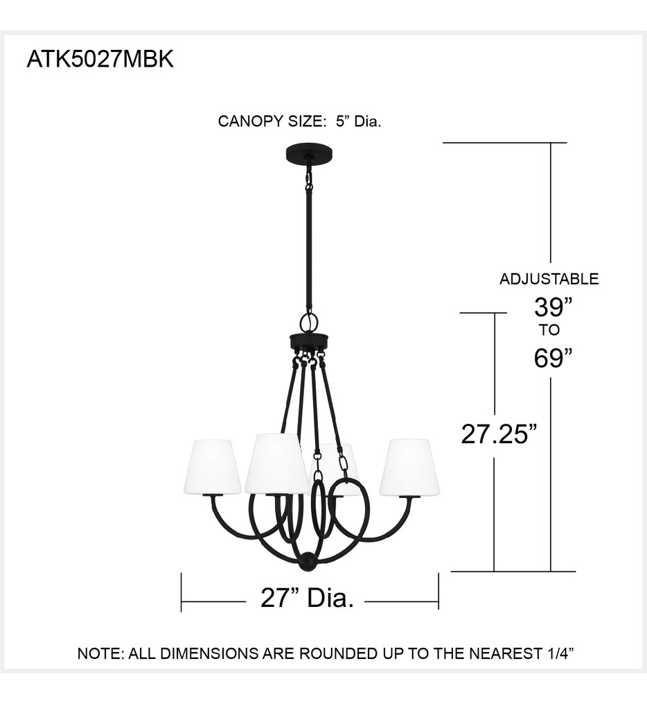 Atkins 27" Chandelier