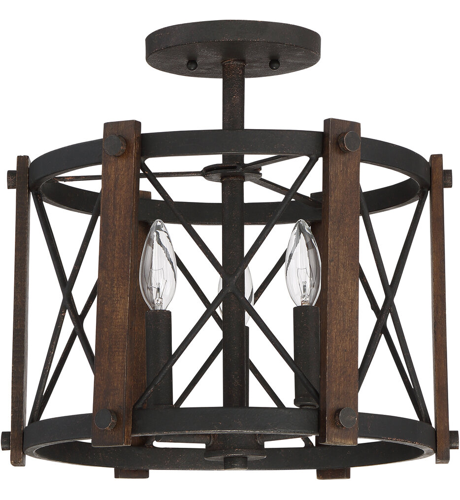 Baron 15" Semi-Flush Mount