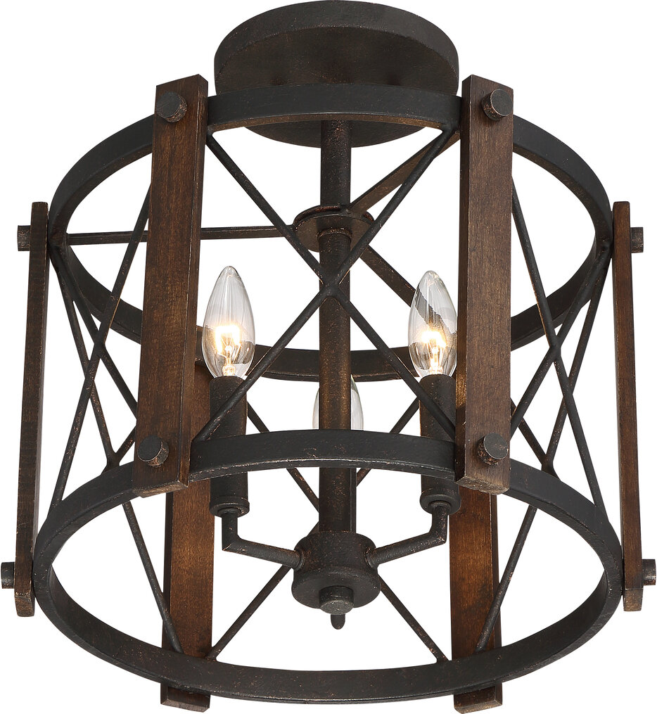 Baron 15" Semi-Flush Mount