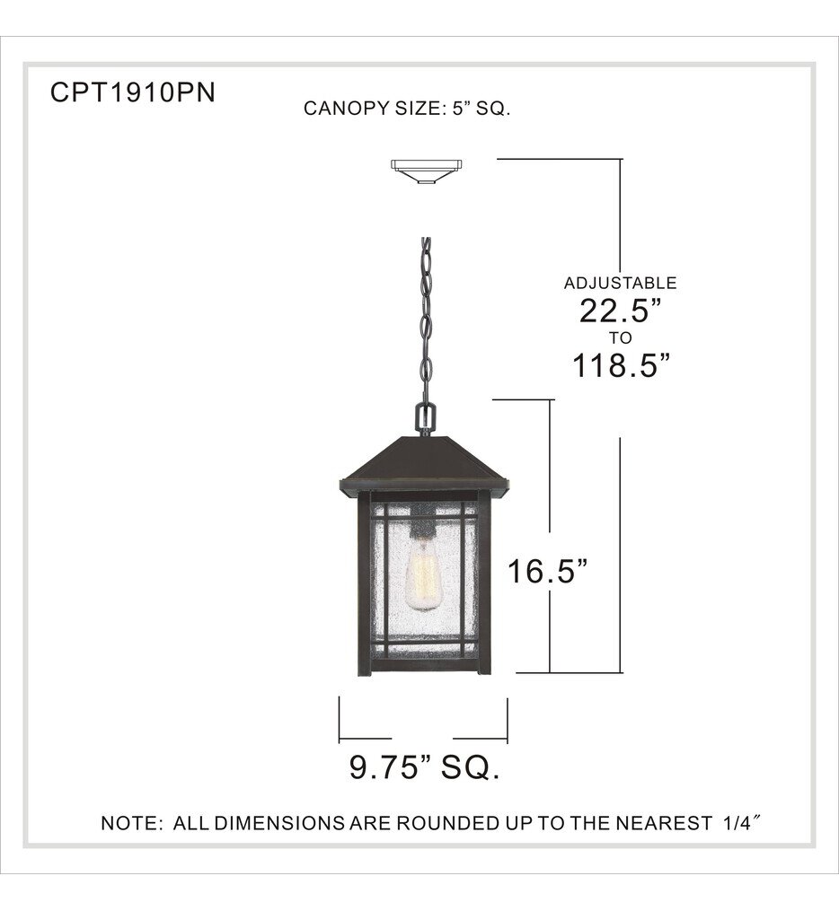 Cedar Point 16" Outdoor Pendant