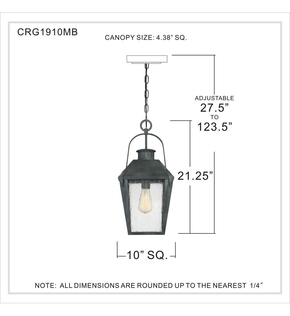 Carriage 21.25" Outdoor Pendant