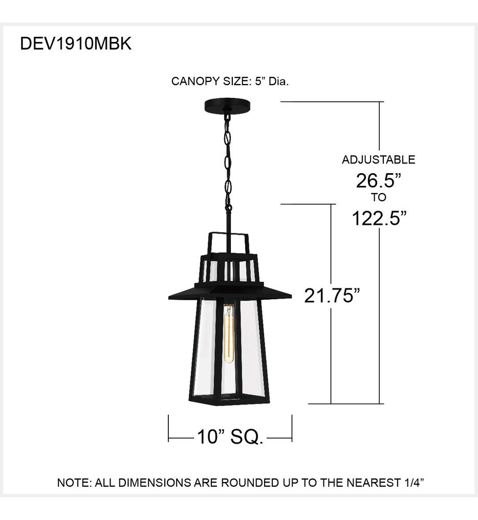 Devonport 10" Outdoor Pendant