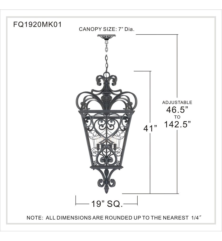 Fort Quinn 19" Outdoor Pendant