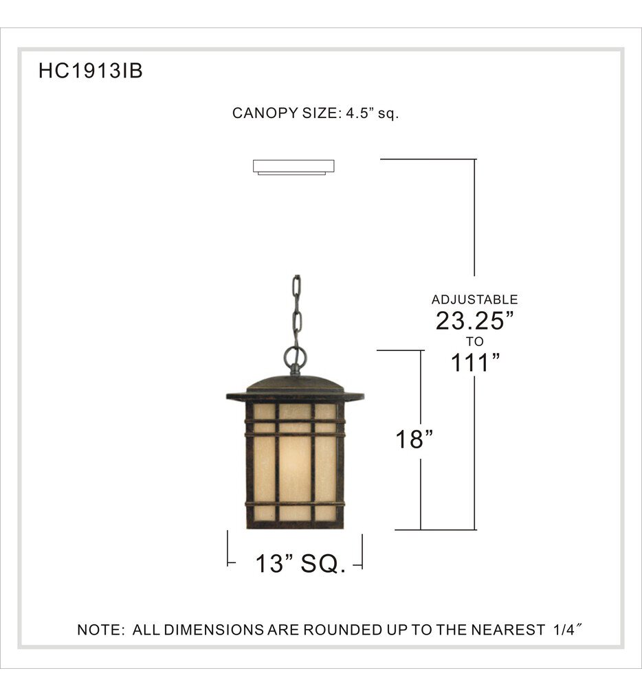 Hillcrest 13" Outdoor Pendant
