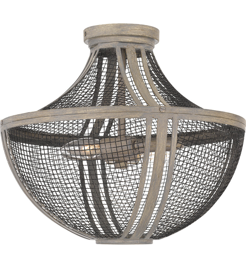 Quoizel - HLE1715DGW - Hallie 15.25" Semi-Flush Mount