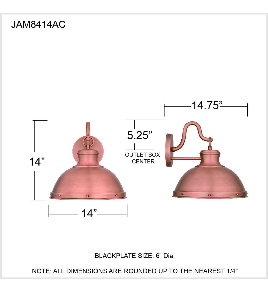 Jameson 15" Outdoor Wall Sconce