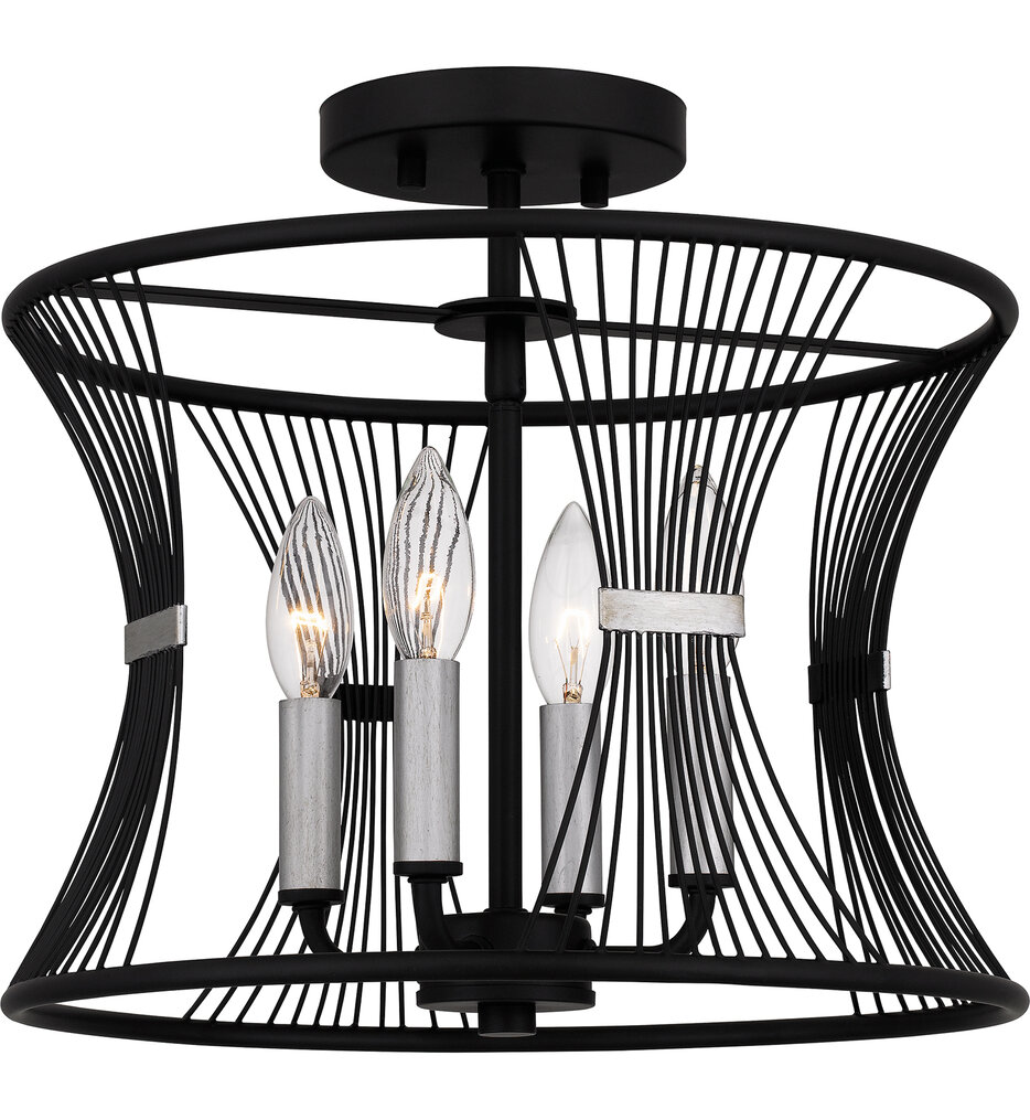 Quoizel - LEI1714MBK - Leiland 14" Semi Flush
