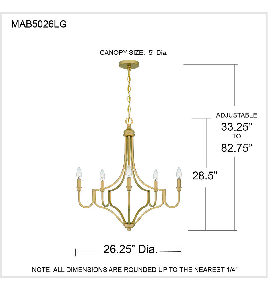 Mabel 26.25" Chandelier