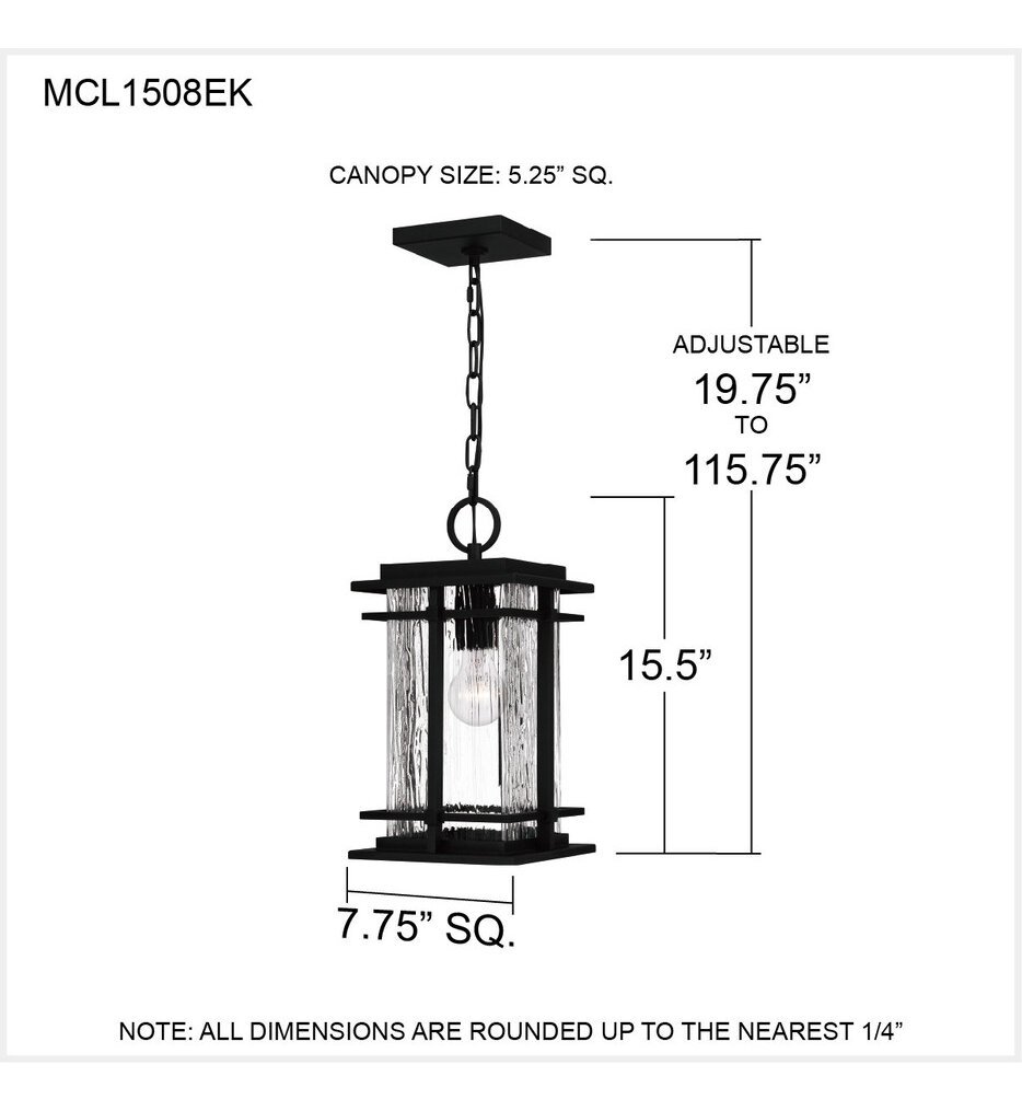 McAlister 7.75" Outdoor Pendant