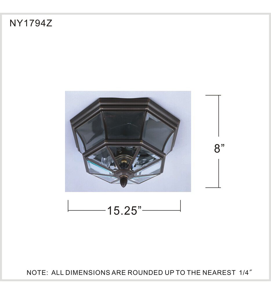 Newbury 8" Outdoor Flush Mount