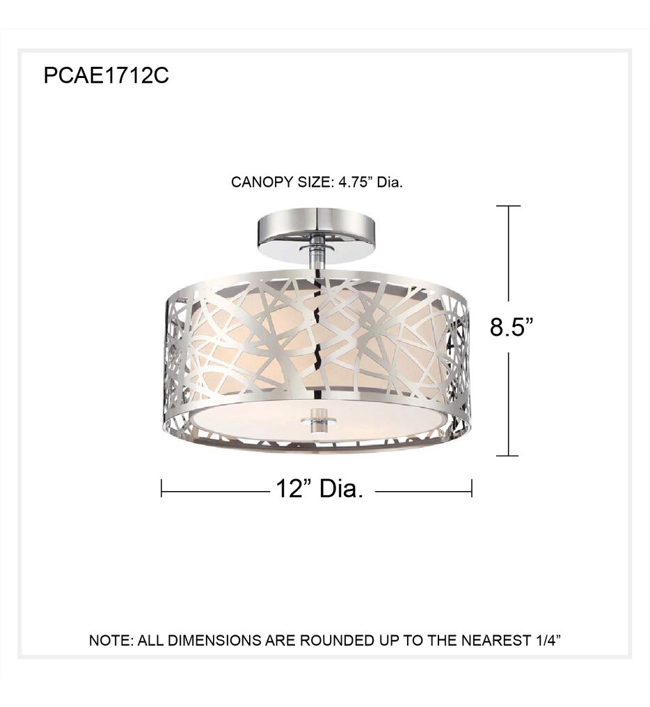 Abode 12" Semi-Flush
