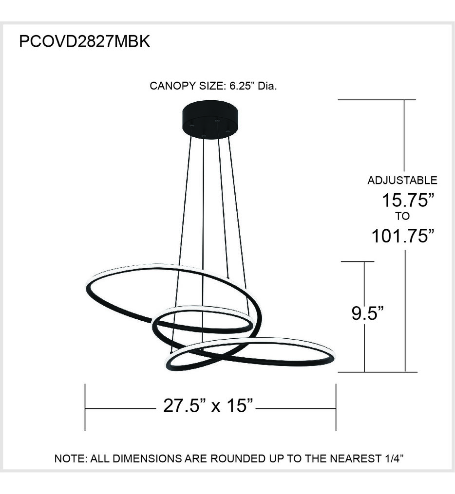 Ovard 27.5" Pendant