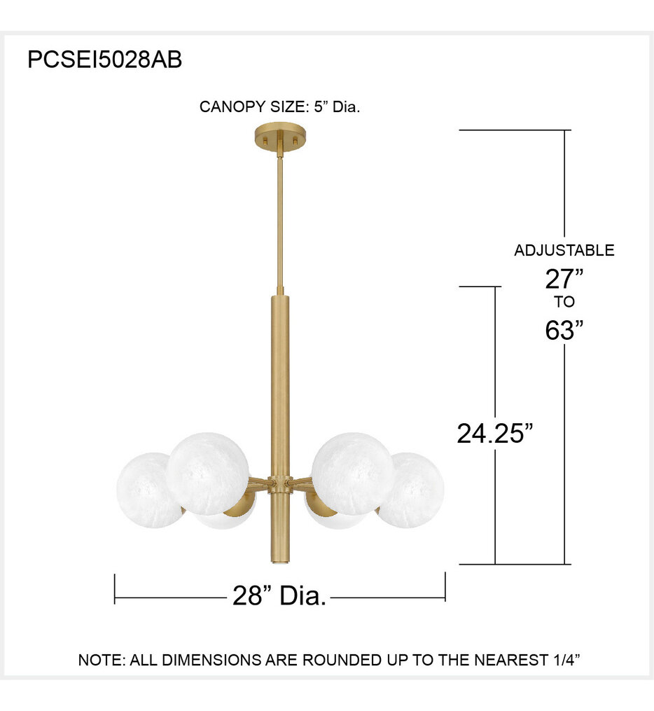 Solei 28" Chandelier