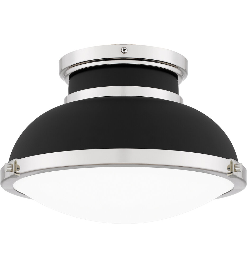 Quoizel - QFL6184MBK - Tobias 14" Flush Mount