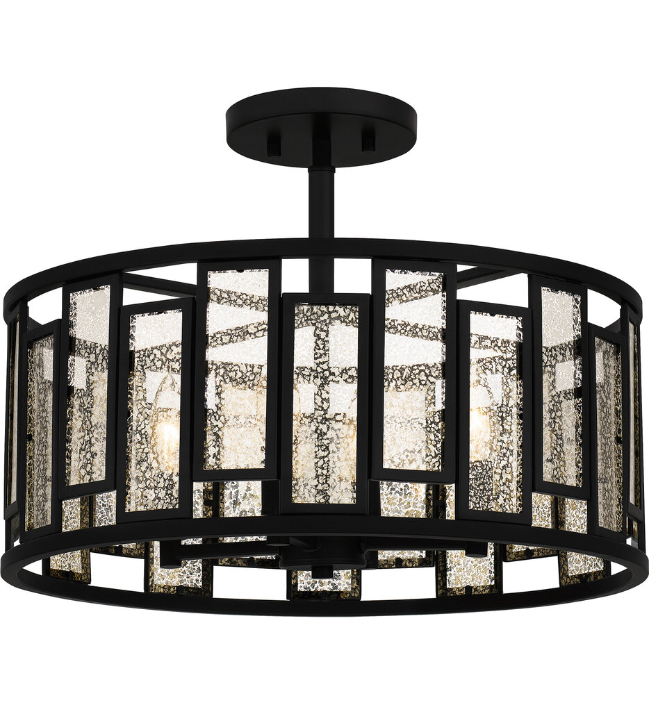 Quoizel - QSF5600MBK - Bankston 14.25" Semi-Flush Mount
