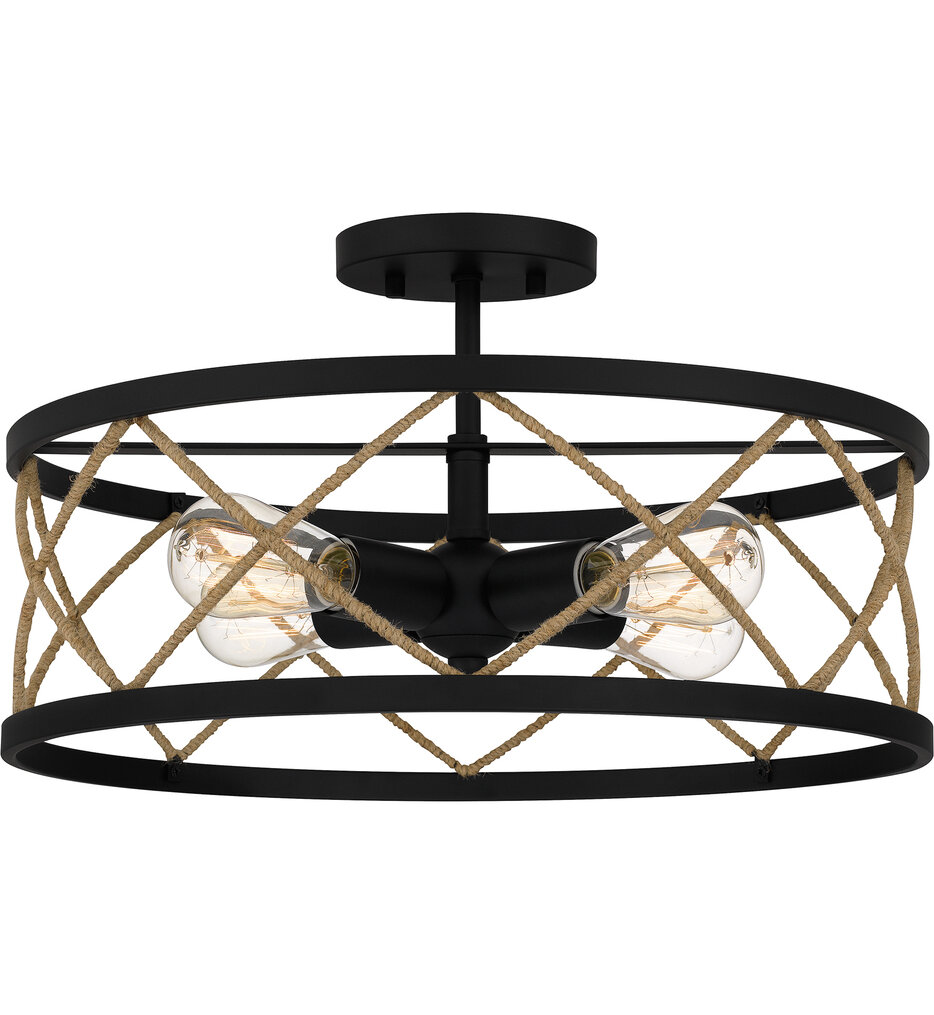 Quoizel - QSF5632MBK - Cedar Park 12" Flush Mount