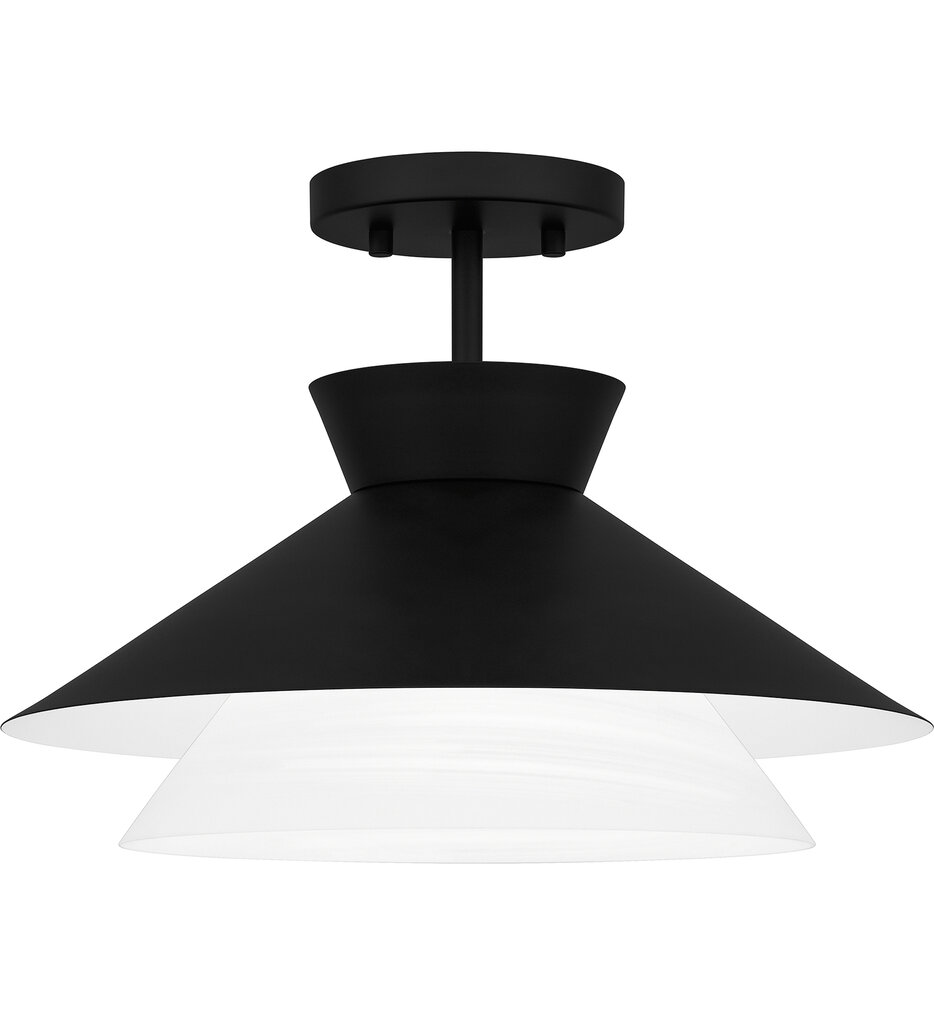 Quoizel - QSF6171MBK - Lionel 15" Semi-Flush Mount