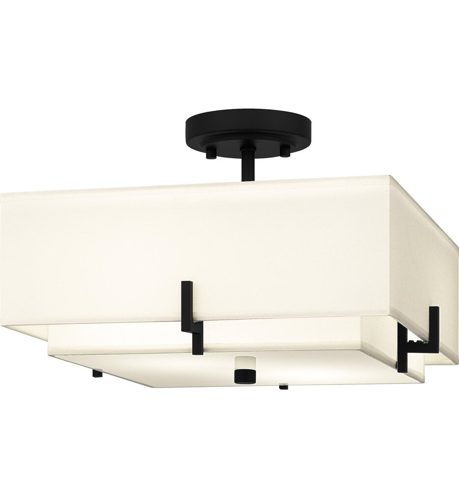 Quoizel - QSF6178MBK - Renzo 14.25" Semi Flush