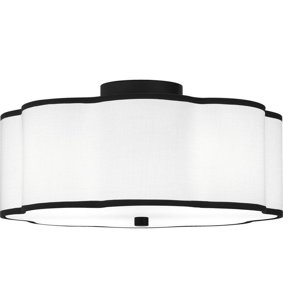 Quoizel - QSF6179MBK - Mabry 16" Semi Flush