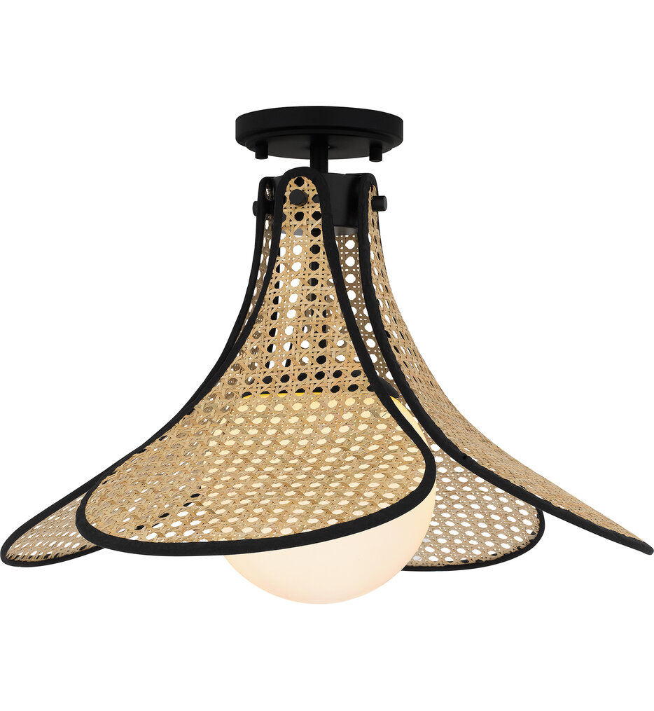 Quoizel - QSF6207MBK - Delilah 18" Semi-Flush Mount