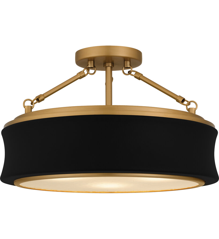 Quoizel - QSF6801MBK - Dylan 16" Semi-Flush Mount