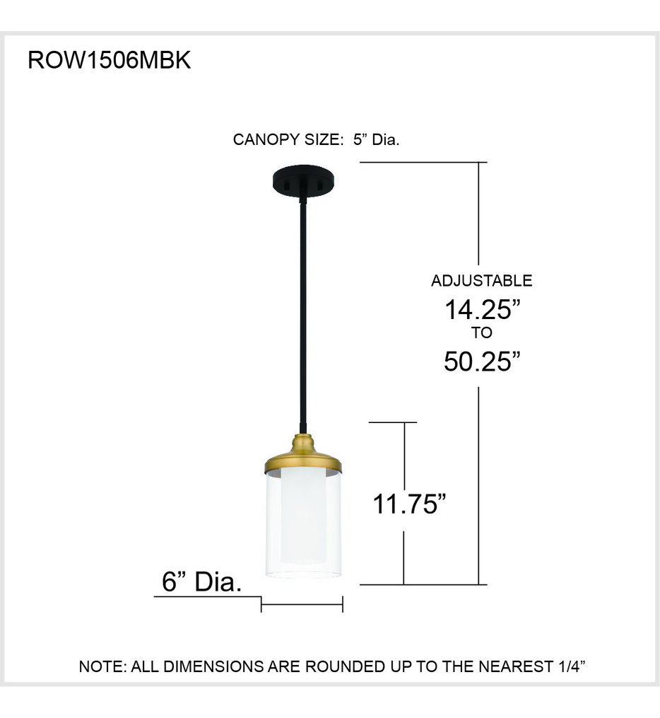 Rowland 6" Pendant