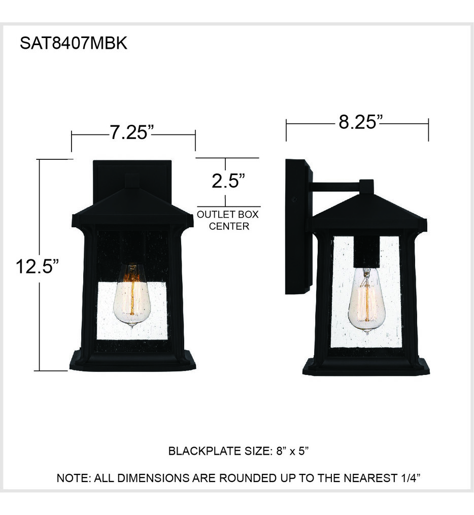 Satterfield 12.5" Outdoor Wall Sconce