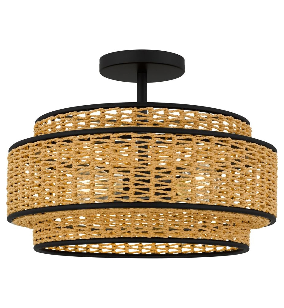 Quoizel - TET1716MBK - Teton 16-inch Semi-Flush Mount