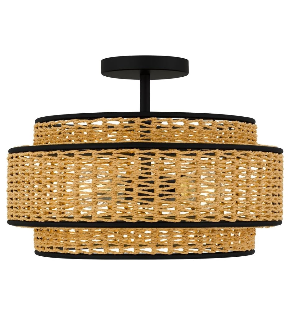 Quoizel - TET1716MBK - Teton 16-inch Semi-Flush Mount