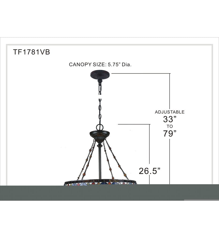 Belle Fleur 22.75" Pendant