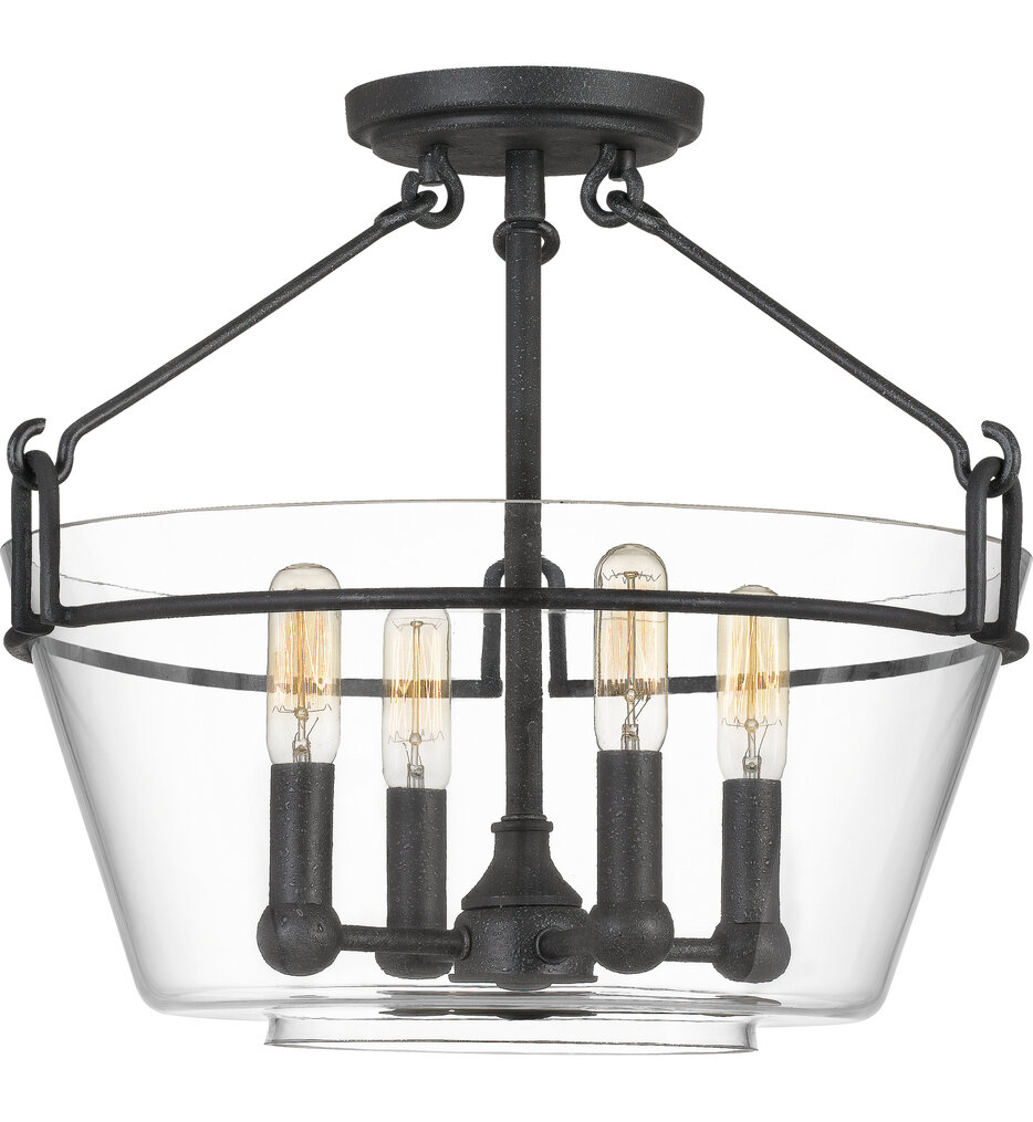 Quoizel - WEL1717GK - Wells 16.5" Semi-Flush Mount