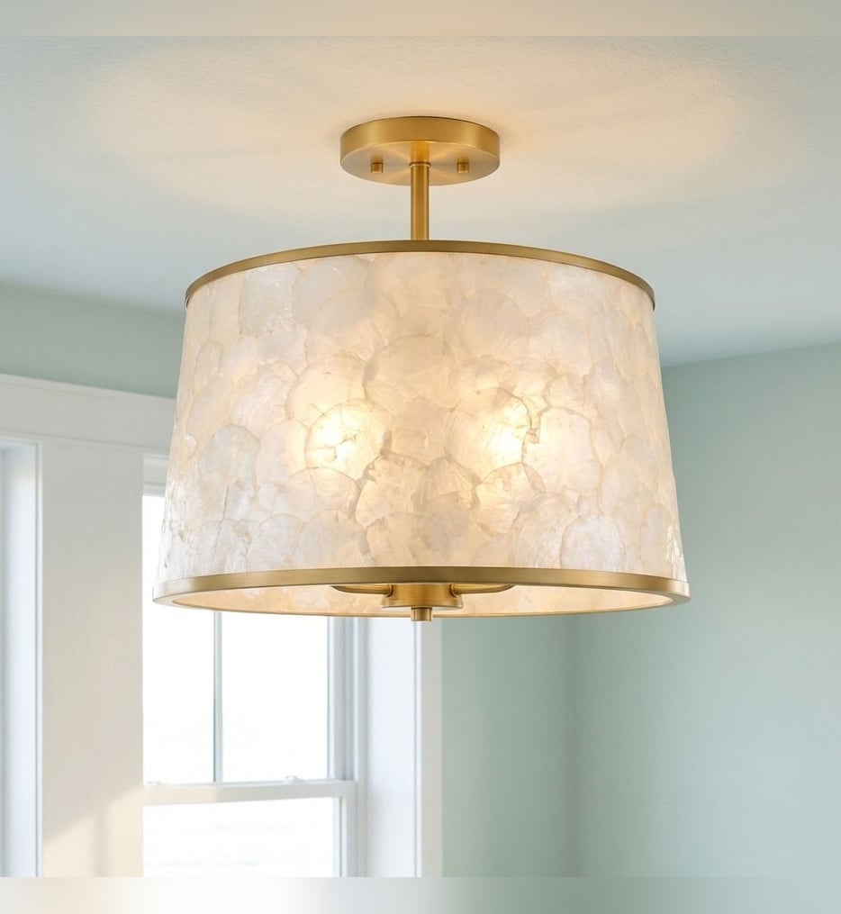 Quoizel - WIND1716BRG - Windley 16-inch Semi-Flush Mount