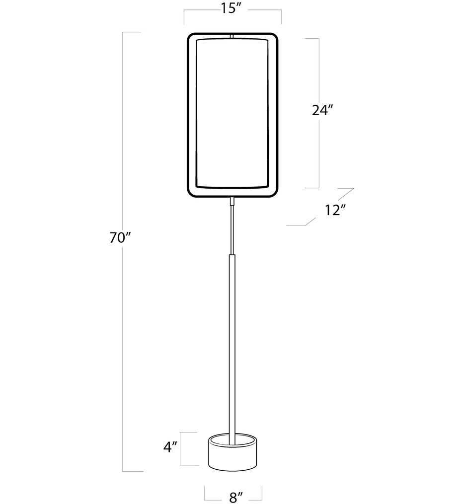Geo Rectangle 70" Floor Lamp