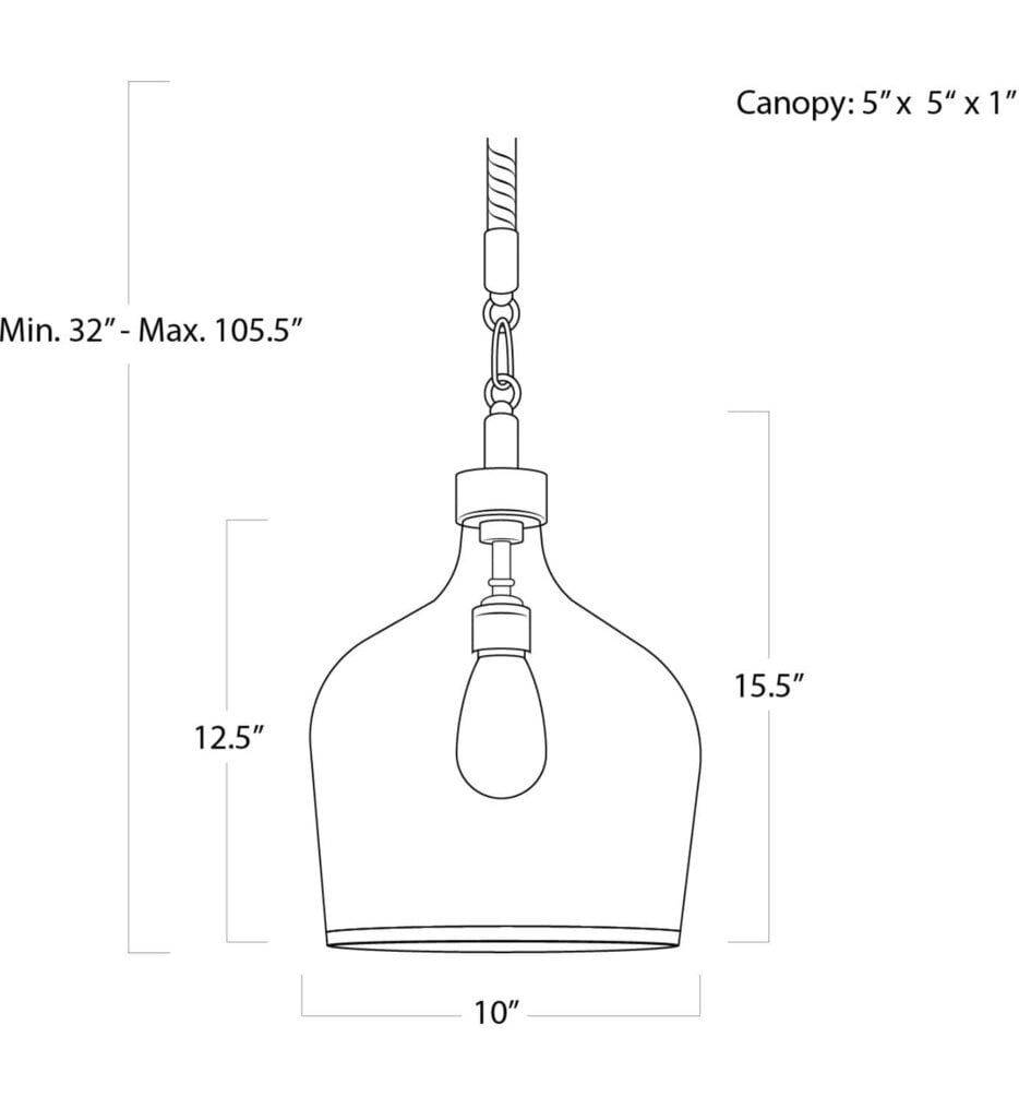 Demi John 10" Pendant