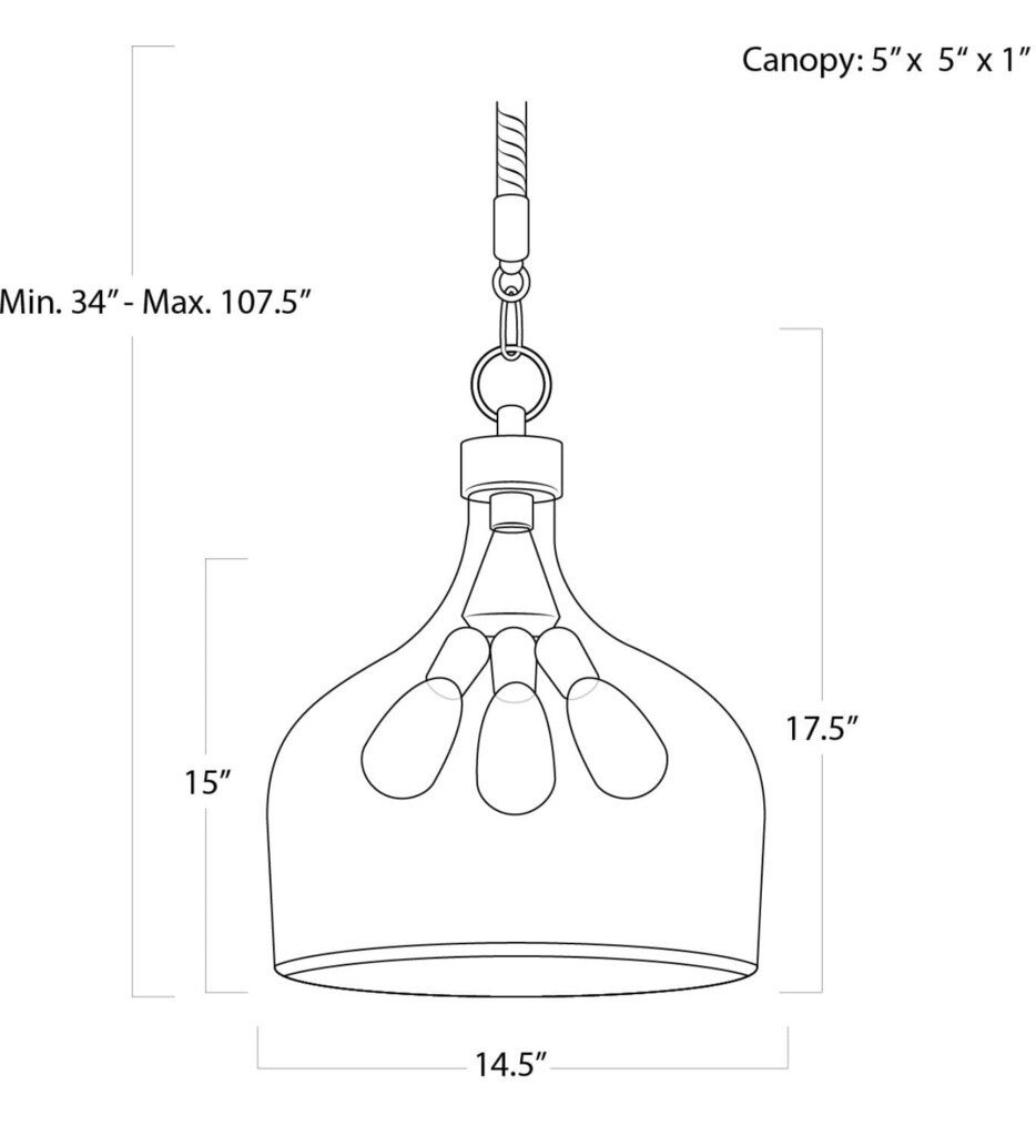 Demi John 14.5" Pendant