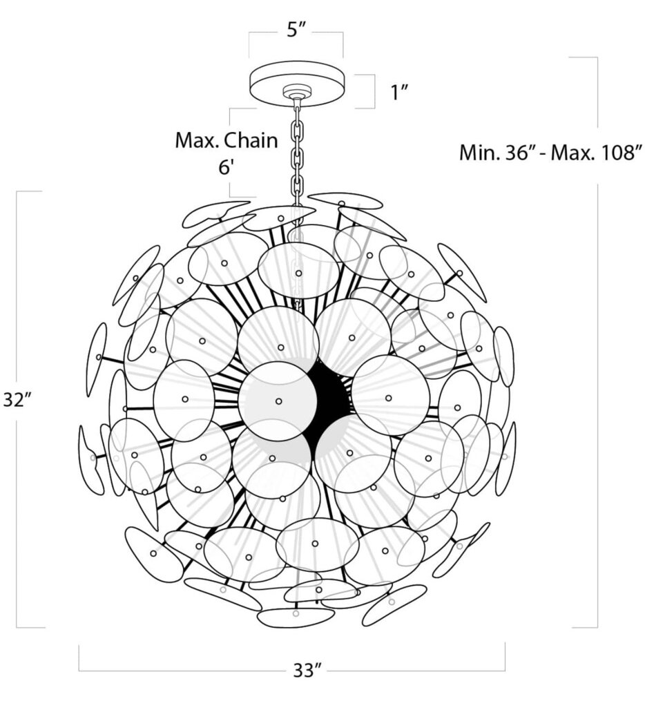 Poppy 33" Chandelier
