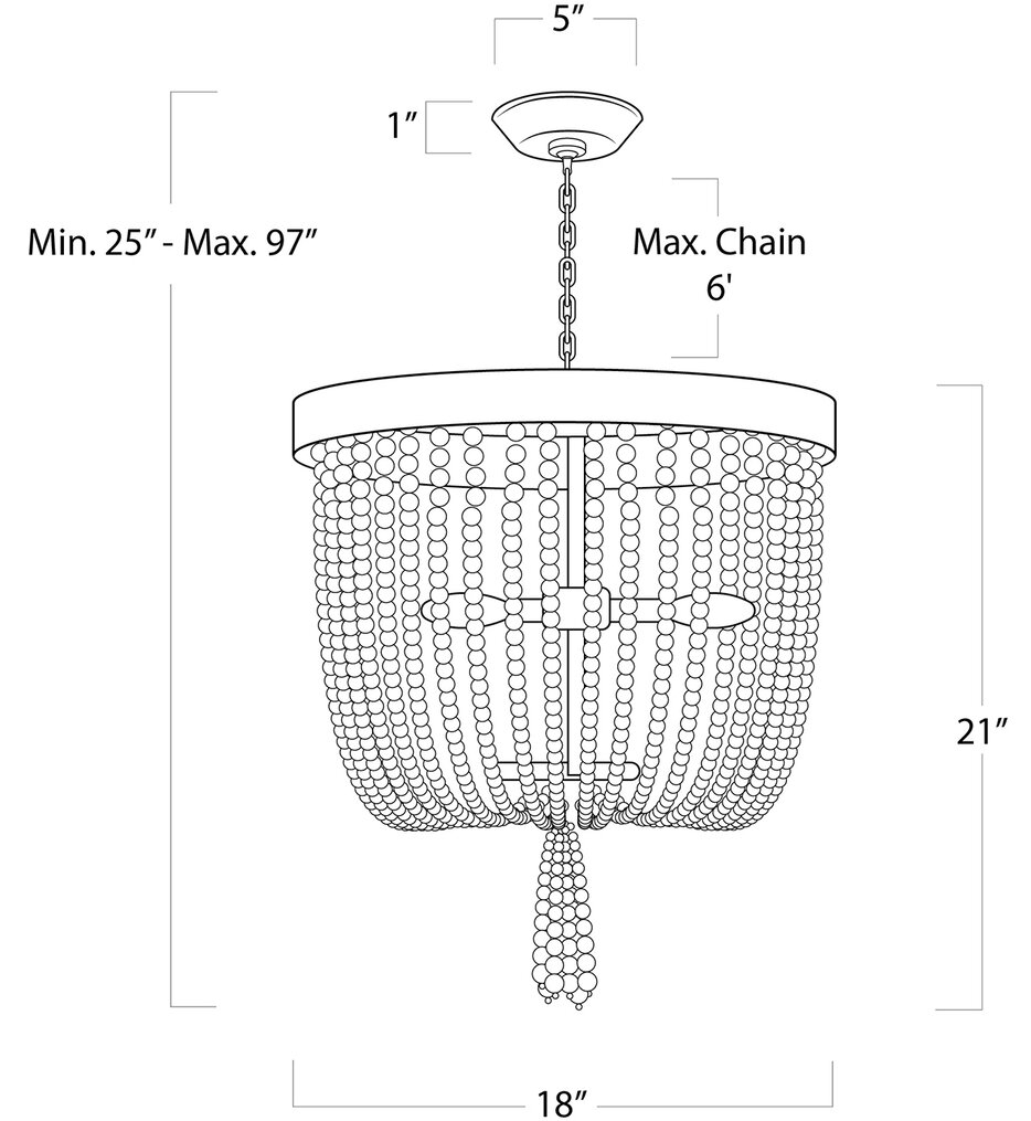 Milos 18" Chandelier