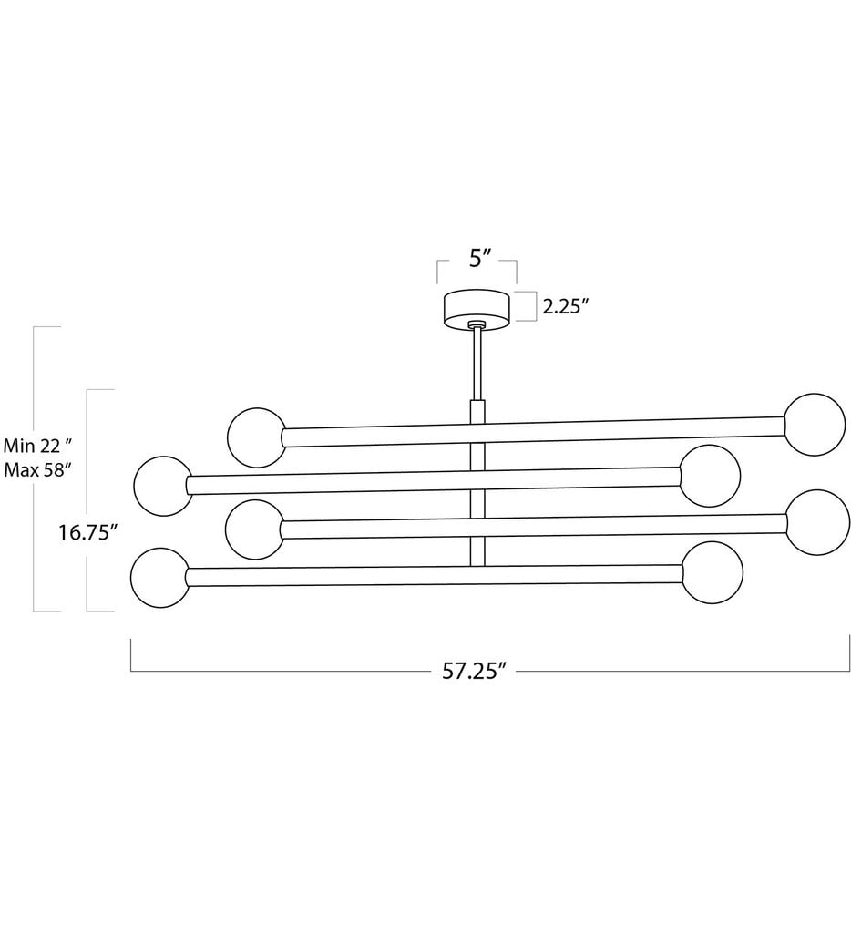 Beaubien 57.25" Chandelier