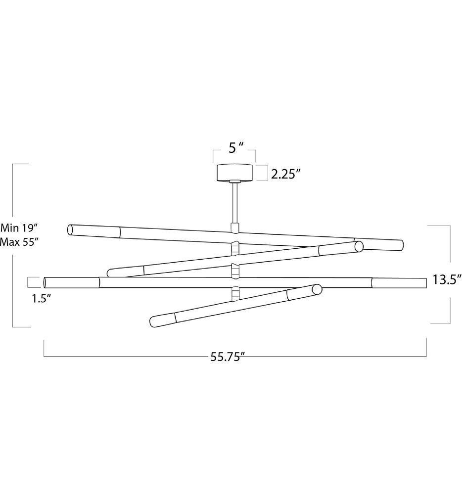 Wick 55.75" Chandelier