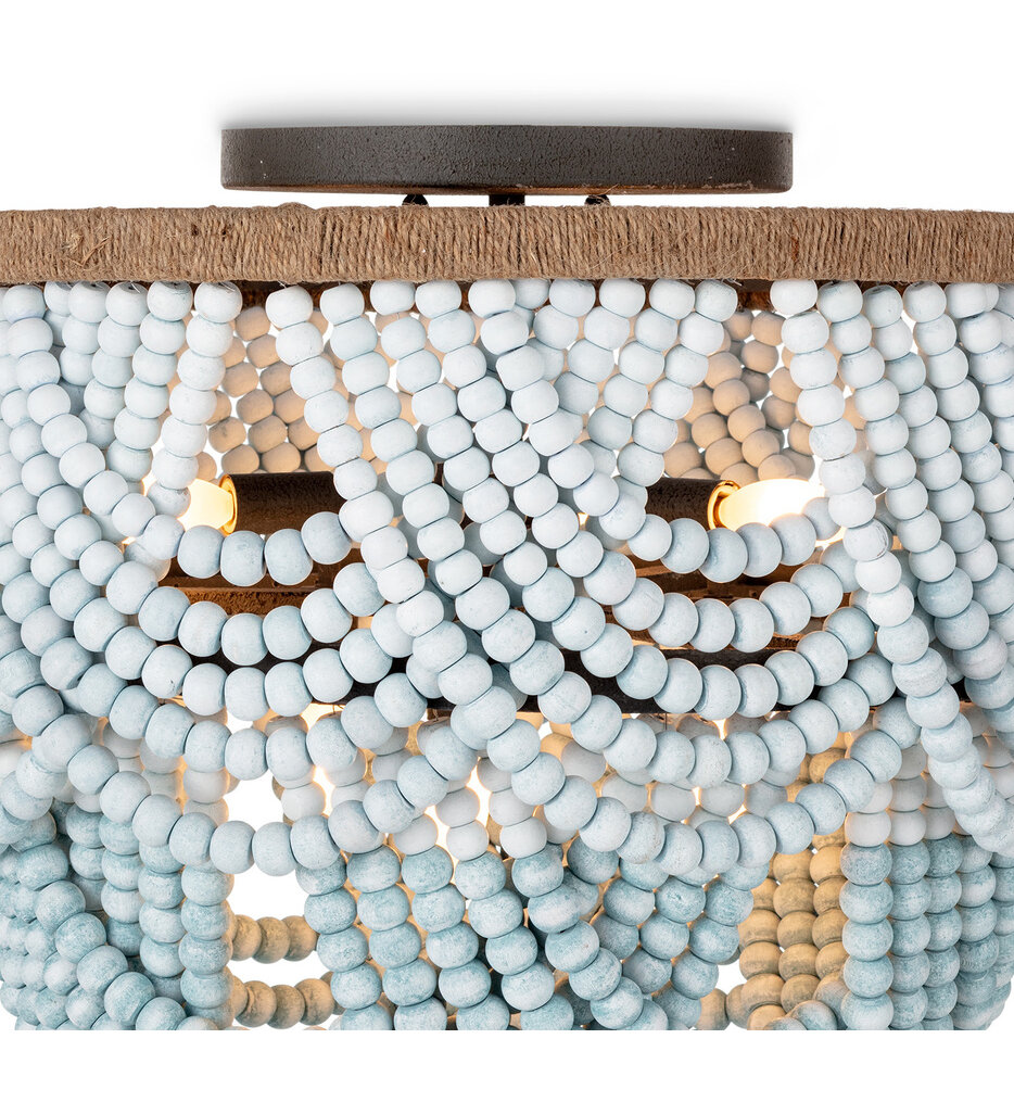 Ombre Wood 24" Flush Mount