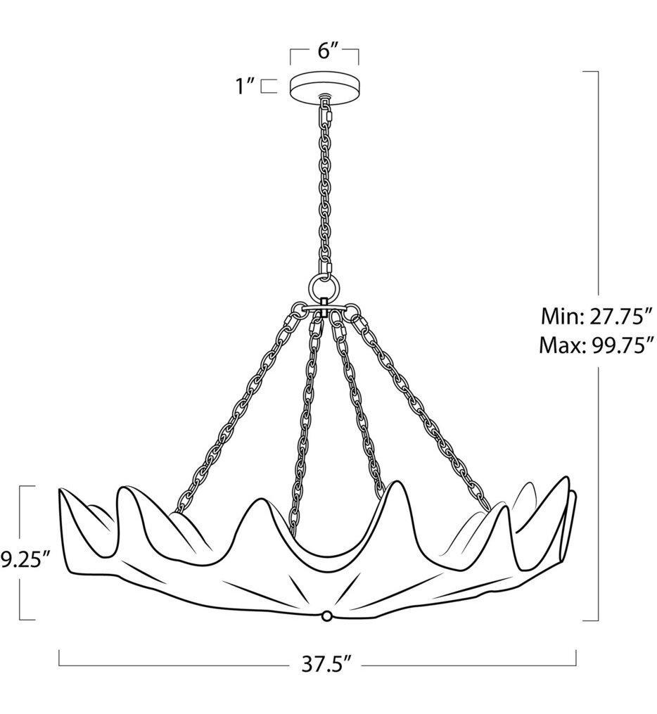 Clam 37.5" Chandelier