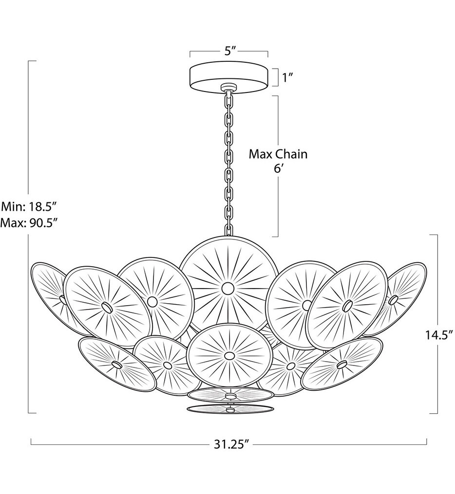 Holly 31.25" Chandelier