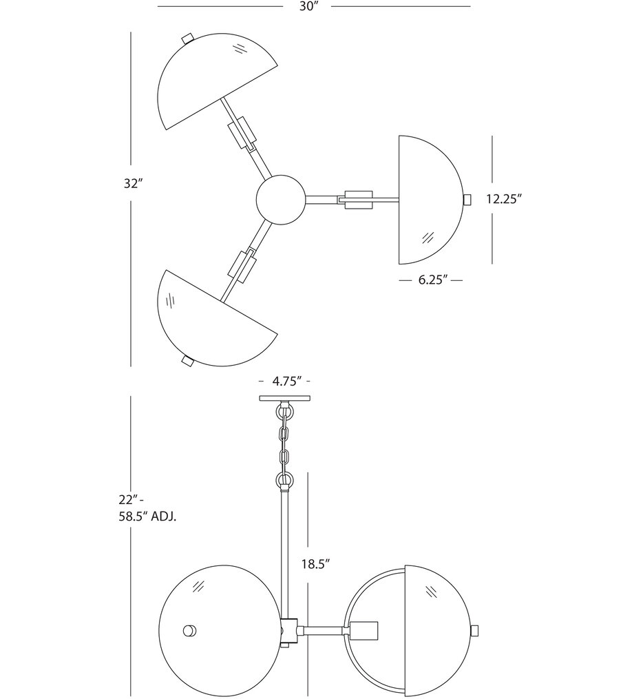 Mavisten Edition Copernica 30" Chandelier