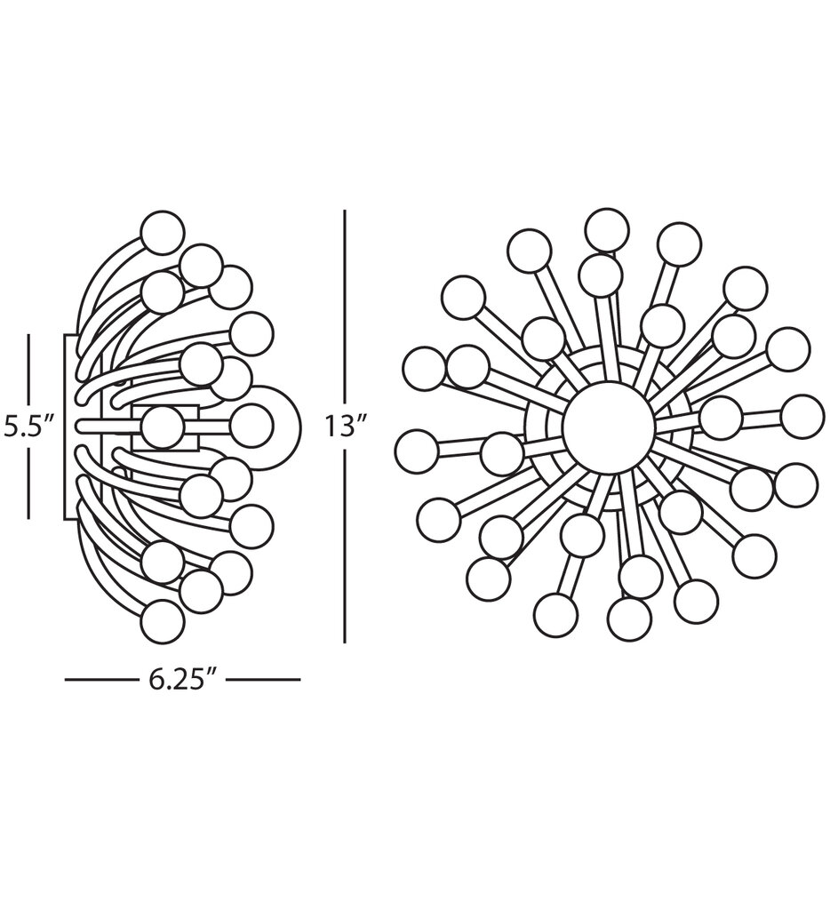 Anemone 13" Flush Mount