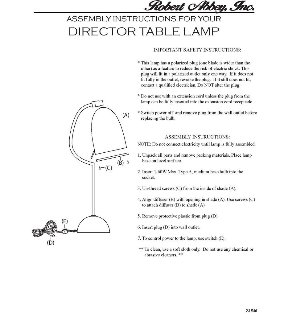 Director 32.5" Table Lamp