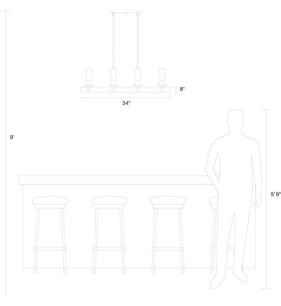 Ravenwood Manor 34" Chandelier