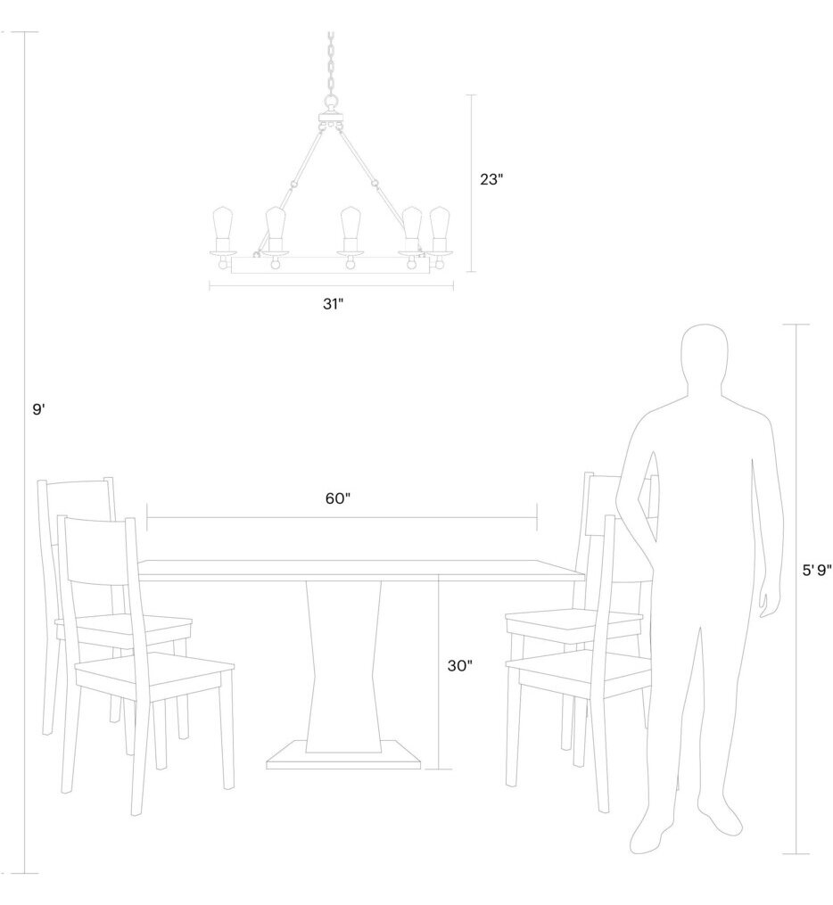Ravenwood Manor 31" Chandelier