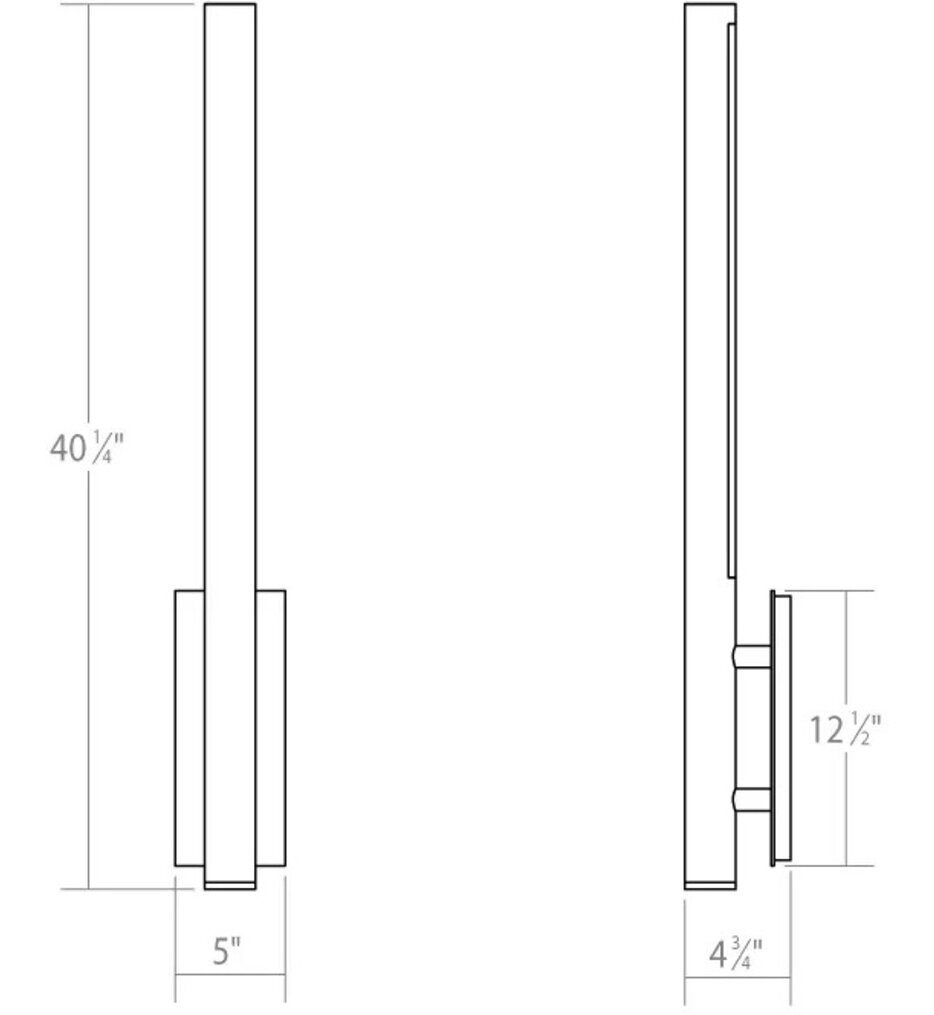 Flue 40" Wall Sconce